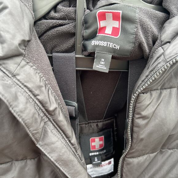 Swiss Tech Kids’ Snow Ski Suit Bib Overalls Pants Coat Black Winter Sz M 8 - Picture 2 of 9